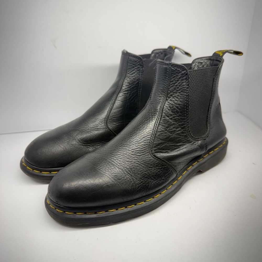 Dr. Martens 2976 Chelsea Black Leather Boots Mens Size 12